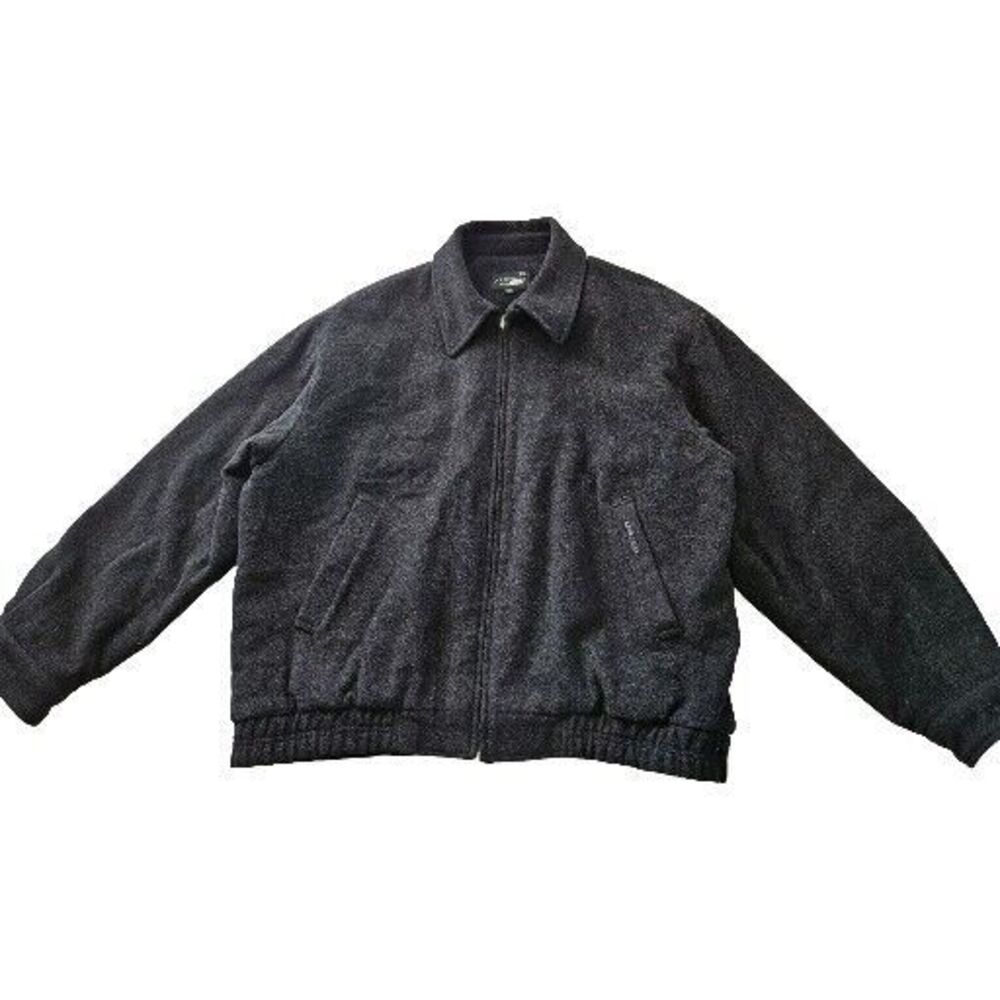 Vintage Arpeggio Mens Medium Tartan Check Wool Bomber Jacket, 42, Large